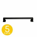 Sapphire Octa Series 7-1/2 in. (192 mm) Center-to-Center Modern Black Cabinet Handle/Pull (5-Pack) SP-2044A-192-BK-5